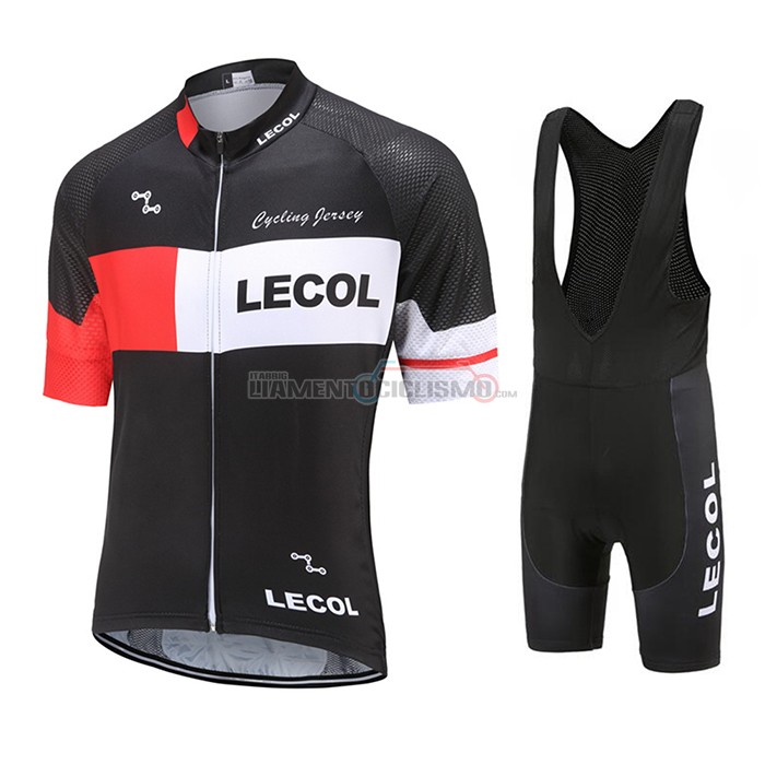 Abbigliamento Ciclismo Le Col Manica Corta 2021 Nero Bianco Rosso